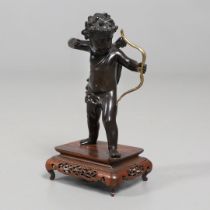 A FRENCH BRONZE STUDY OF CUPID.