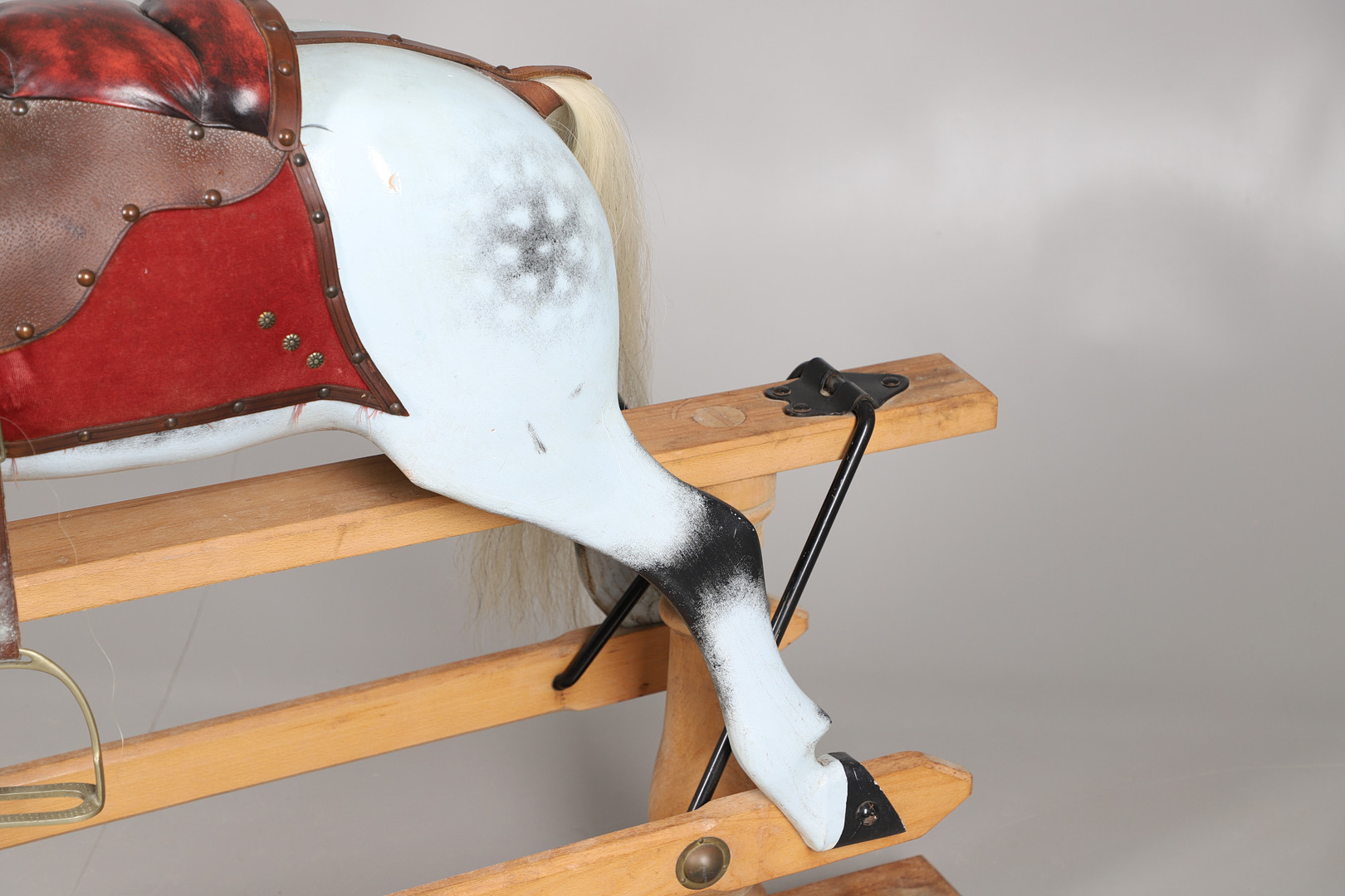 A STEVENSON BROTHERS DAPPLE GREY ROCKING HORSE. - Image 11 of 29