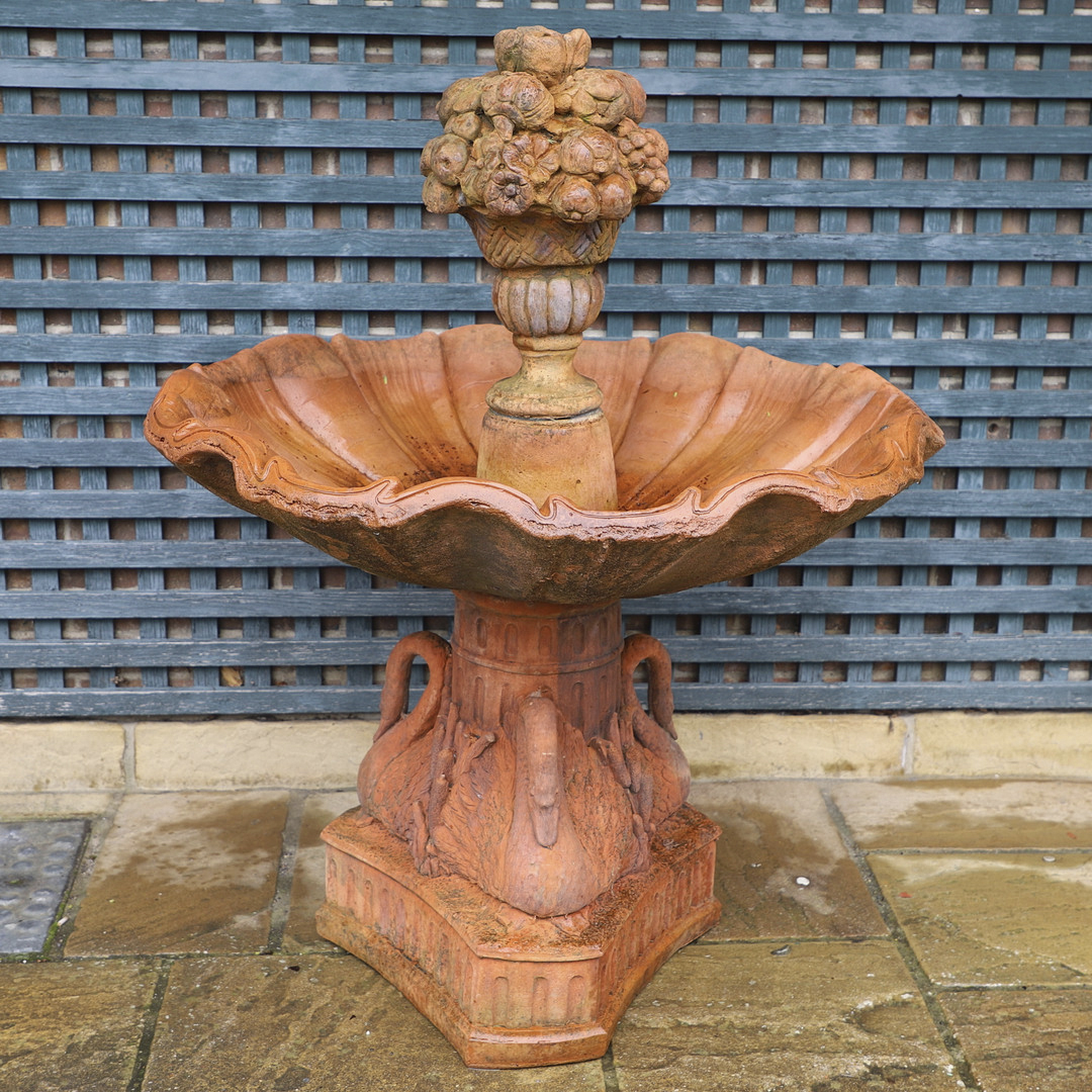 A VICTORIAN STYLE COMPOSITE STONE FOUNTAIN. - Image 2 of 10