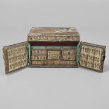 A 17TH CENTURY STUMPWORK CASKET.