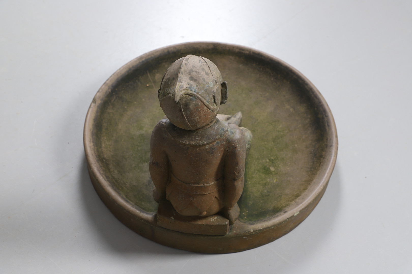 RARE DOULTON TERRACOTTA BIRDBATH - 'PUCK'. - Image 18 of 24