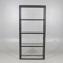 PIERRE VANDEL OF PARIS - 1980S FIVE-TIER DESIGNER SHELVING UNIT.