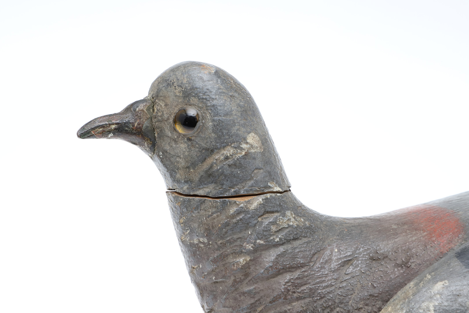 A 19TH CENTURY WOODEN PIGEON DECOY. - Image 3 of 13