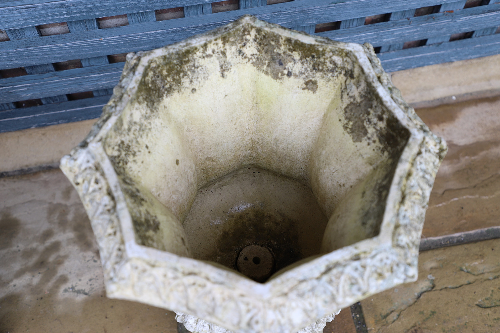 A PAIR OF FRENCH PAINTED BUFF TERRACOTTA URNS. - Image 8 of 11