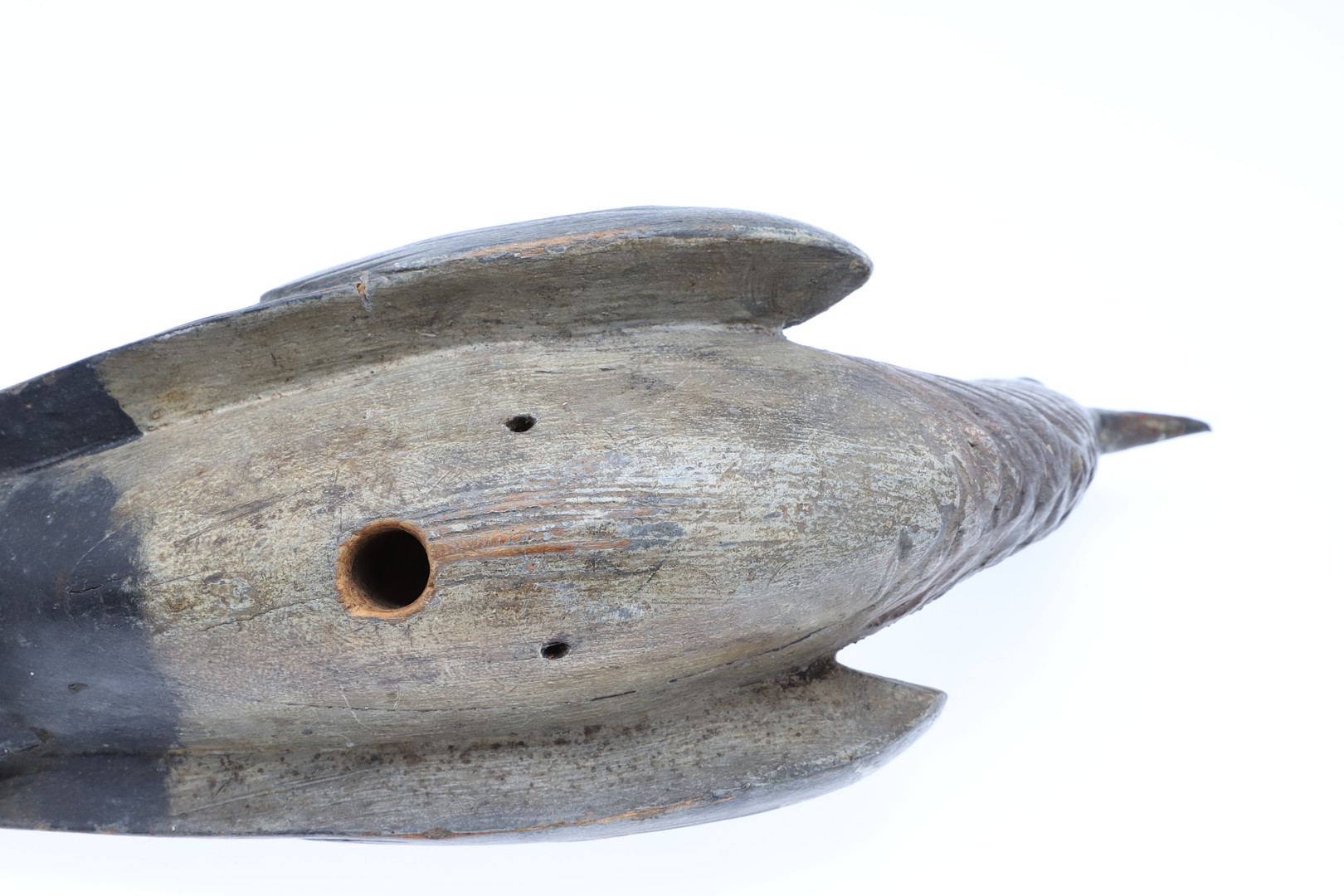 A 19TH CENTURY WOODEN PIGEON DECOY. - Image 11 of 13