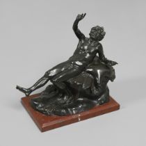 AN ITALIAN BRONZE STUDY OF A BACCHANLIAN FIGURE.