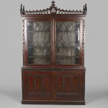 A REGENCY MAHOGANY LIBRARY BOOKCASE, POSSIBLY IRISH.