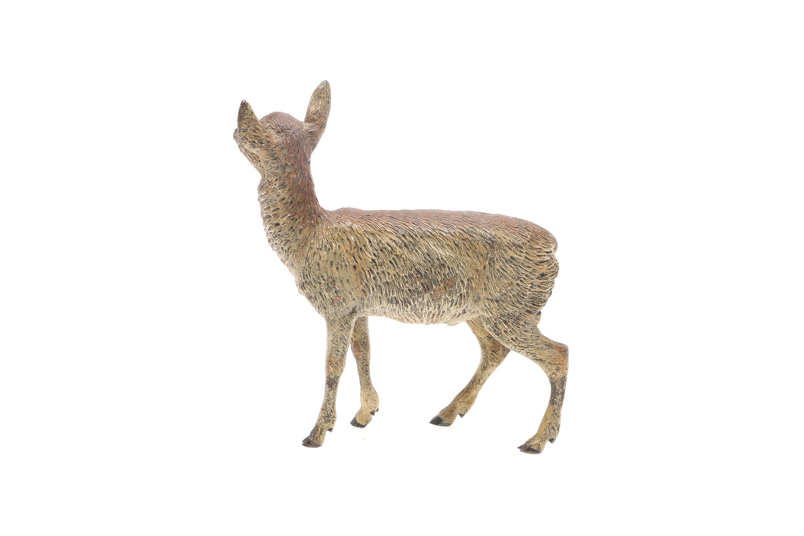 AUSTRIAN COLD PAINTED BRONZE HIND DEER - MANNER OF BERGMAN. - Image 3 of 6