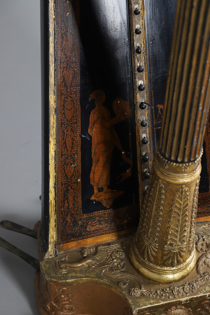 AN EBONISED AND GILTWOOD 'GRECIAN' HARP BY SEBASTIAN ERARDS. - Image 16 of 42