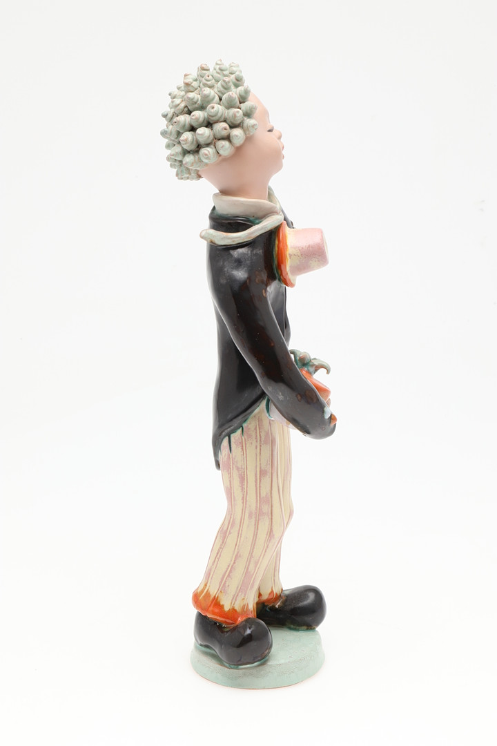 RARE GOLDSCHEIDER FIGURE OF A BOY -SIGNED GOEBEL. - Image 4 of 10