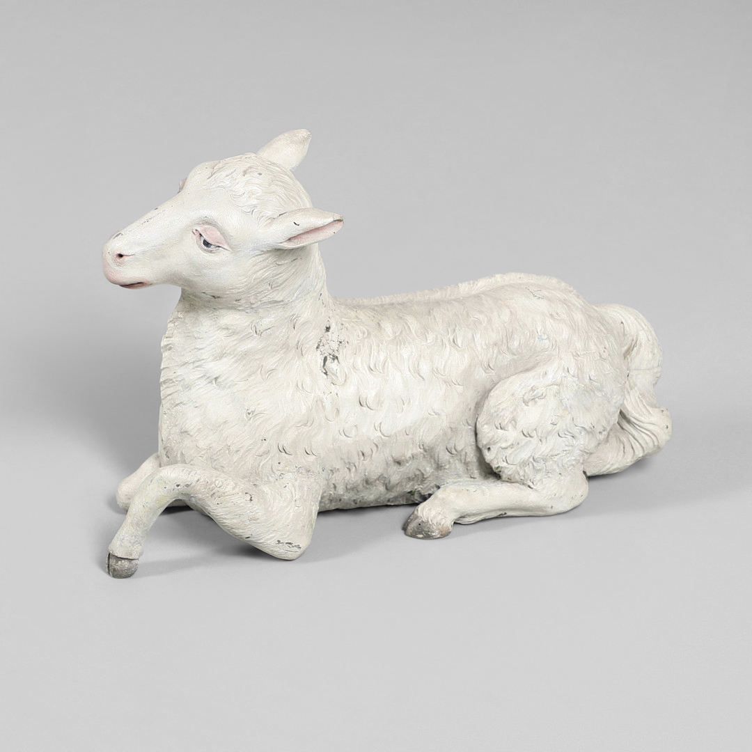 A CARVED GERMAN 'LAMM GOTTES' OR LAMB OF GOD.