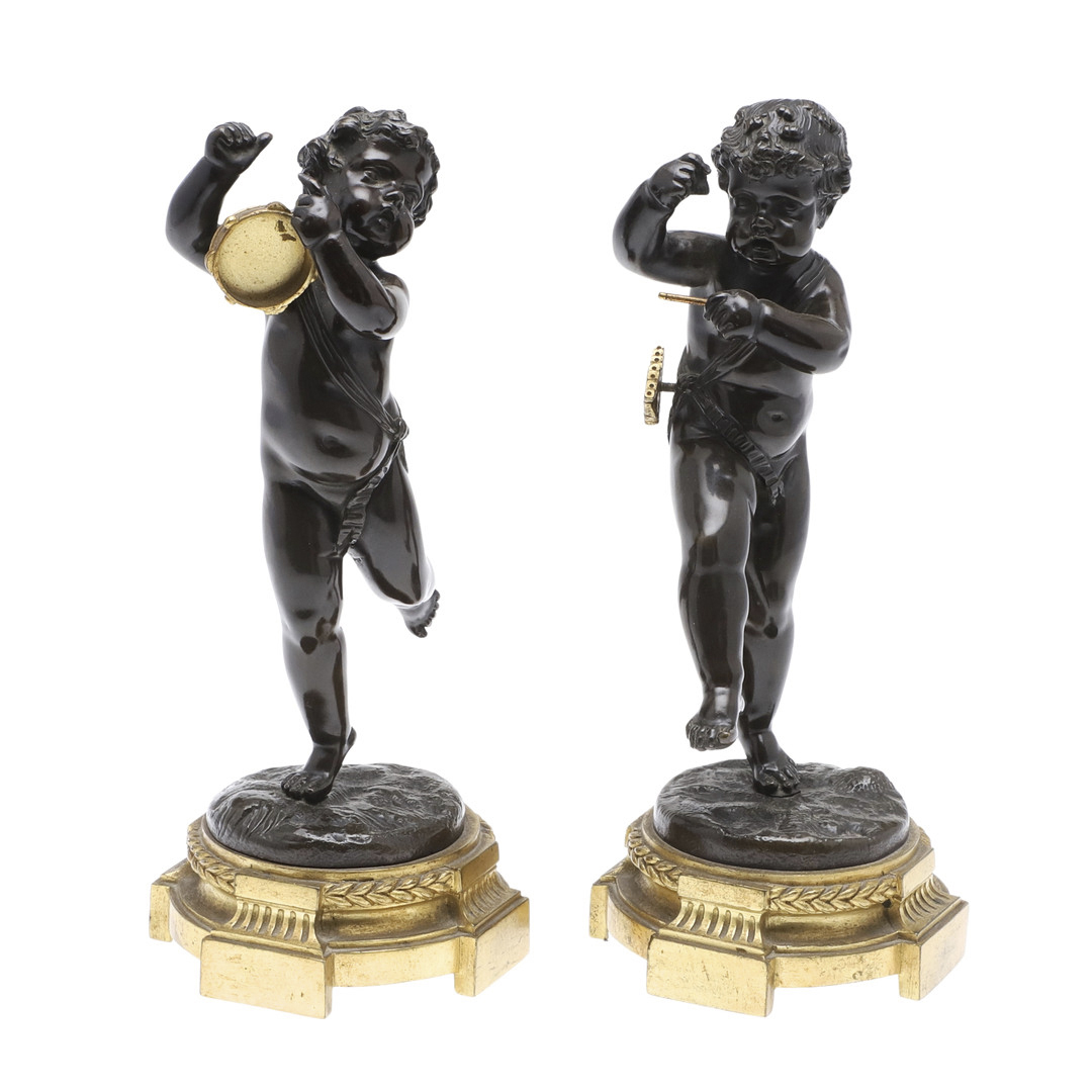 A PAIR OF FRENCH BRONZE PUTTI, IN THE MANNER OF CLAUDE 'CLODION' MICHEL. - Image 2 of 15