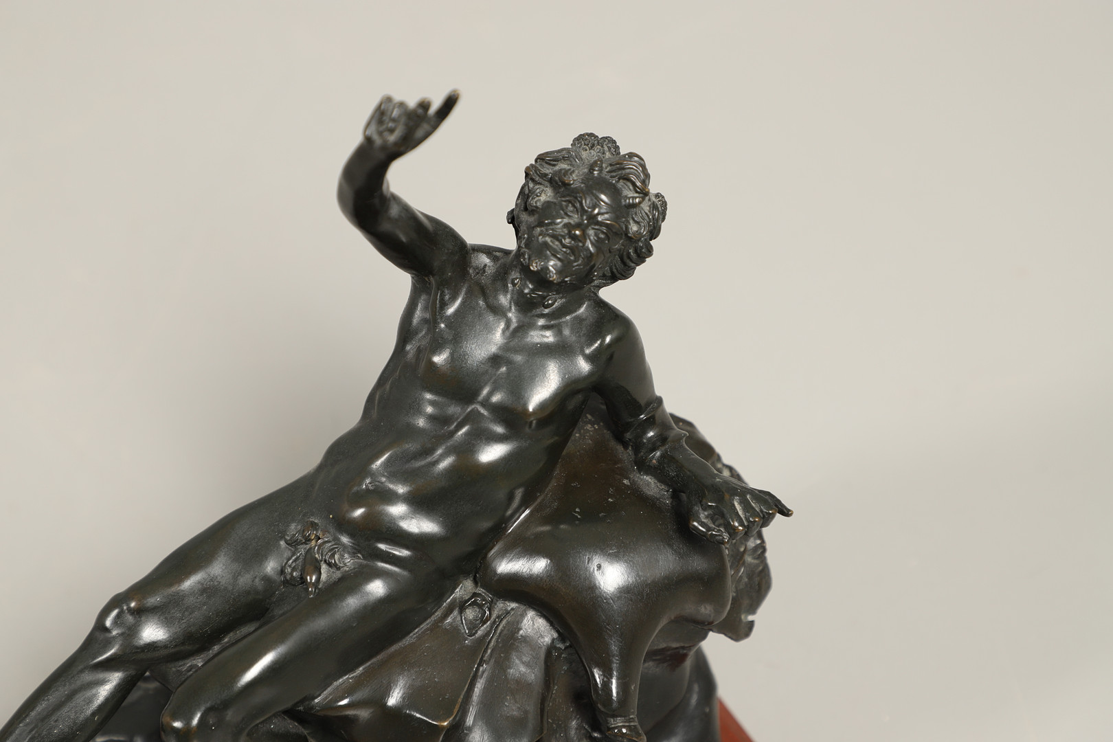 AN ITALIAN BRONZE STUDY OF A BACCHANLIAN FIGURE. - Image 2 of 8