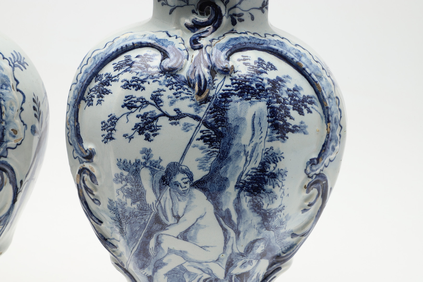 TWO PAIRS OF ANTIQUE DELFT VASES & ANOTHER VASE. - Image 7 of 60