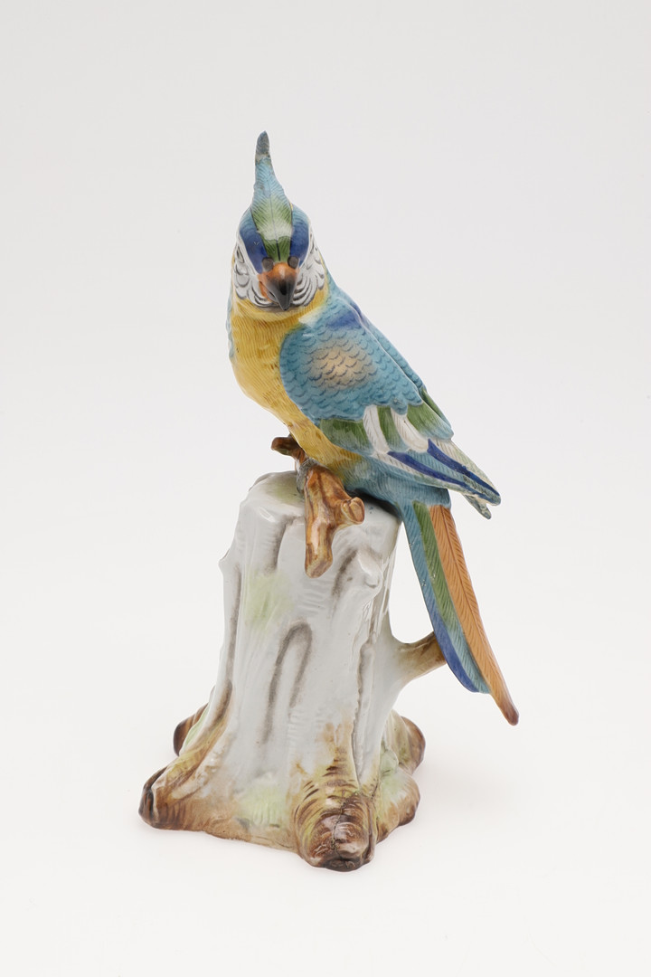 MEISSEN PORCELAIN PARROT & ANOTHER MODEL OF A PARROT. - Image 5 of 25