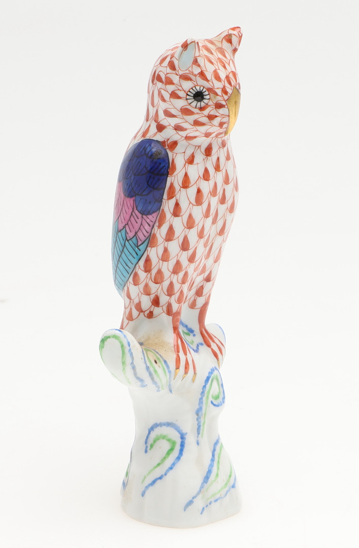 ROYAL WORCESTER NETSUKE, HEREND ANIMALS & FAIENCE PARROT. - Image 2 of 15