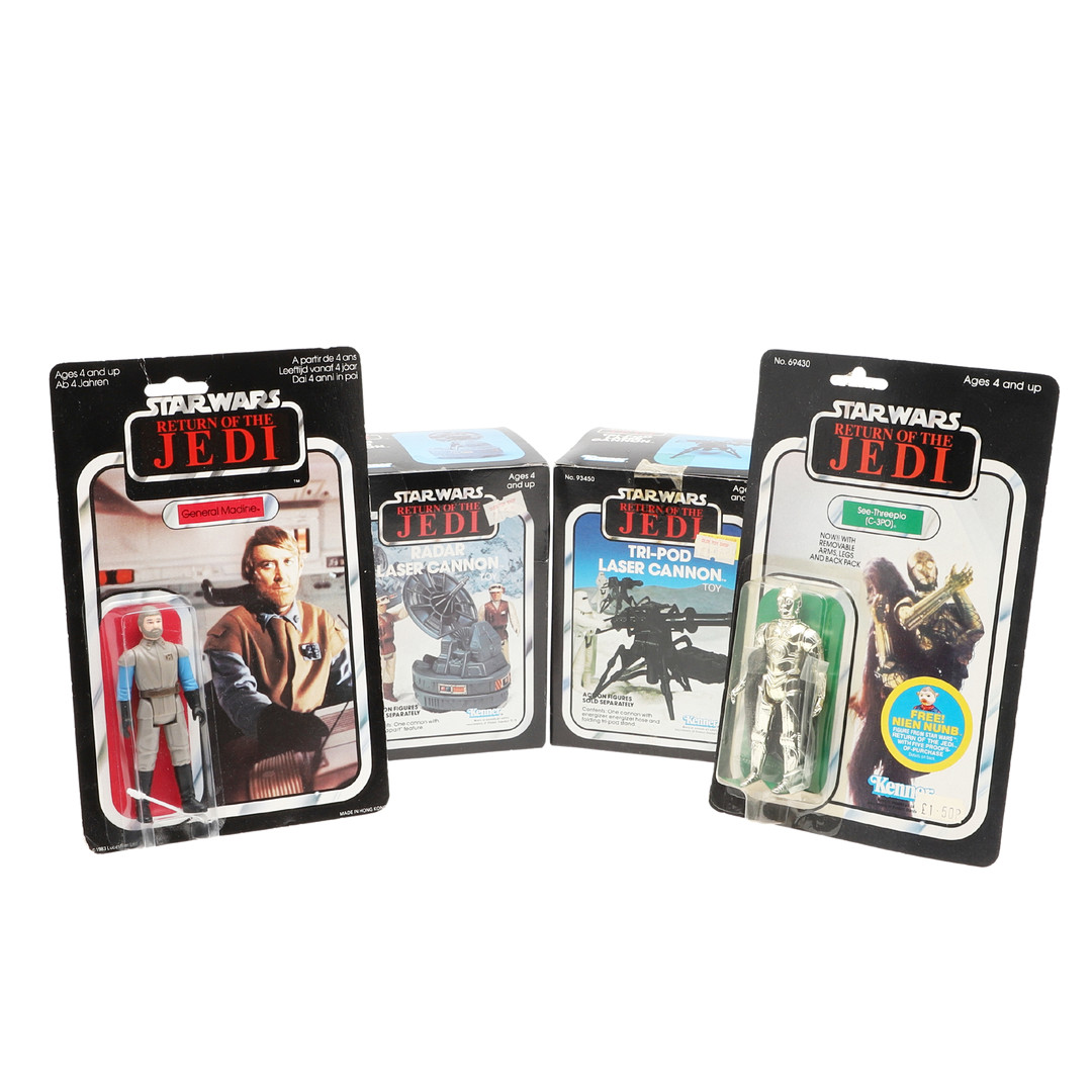 STAR WARS CARDED FIGURES & MINI RIG VEHICLES - RETURN OF THE JEDI.