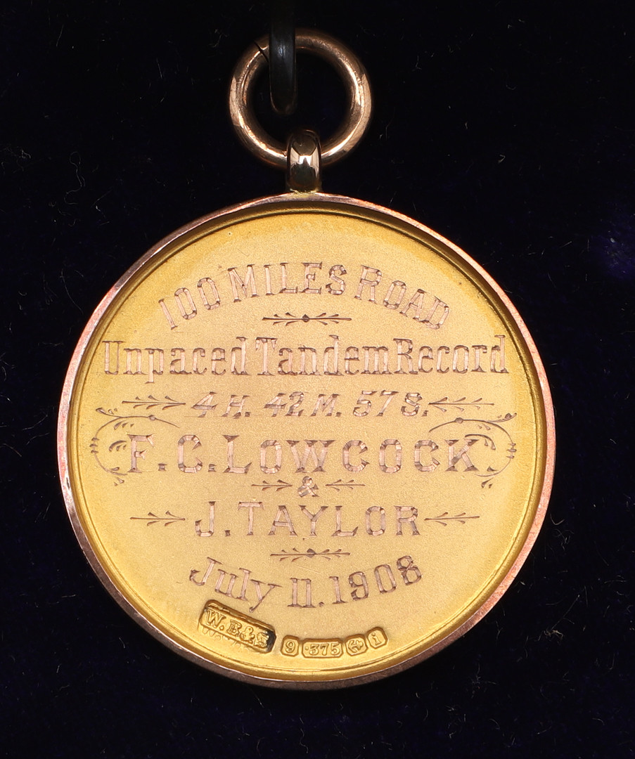 LARGE COLLECTION OF EARLY CYCLING GOLD & SILVER MEDALS, & EPHEMERA - FREDERICK LOWCOCK. - Image 44 of 155