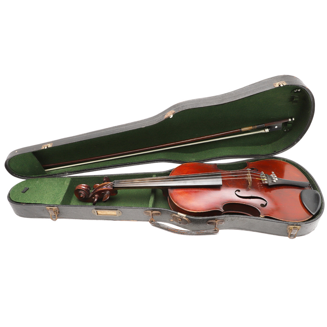 CASED ANTIQUE VIOLIN - AFTER MIREMONT.