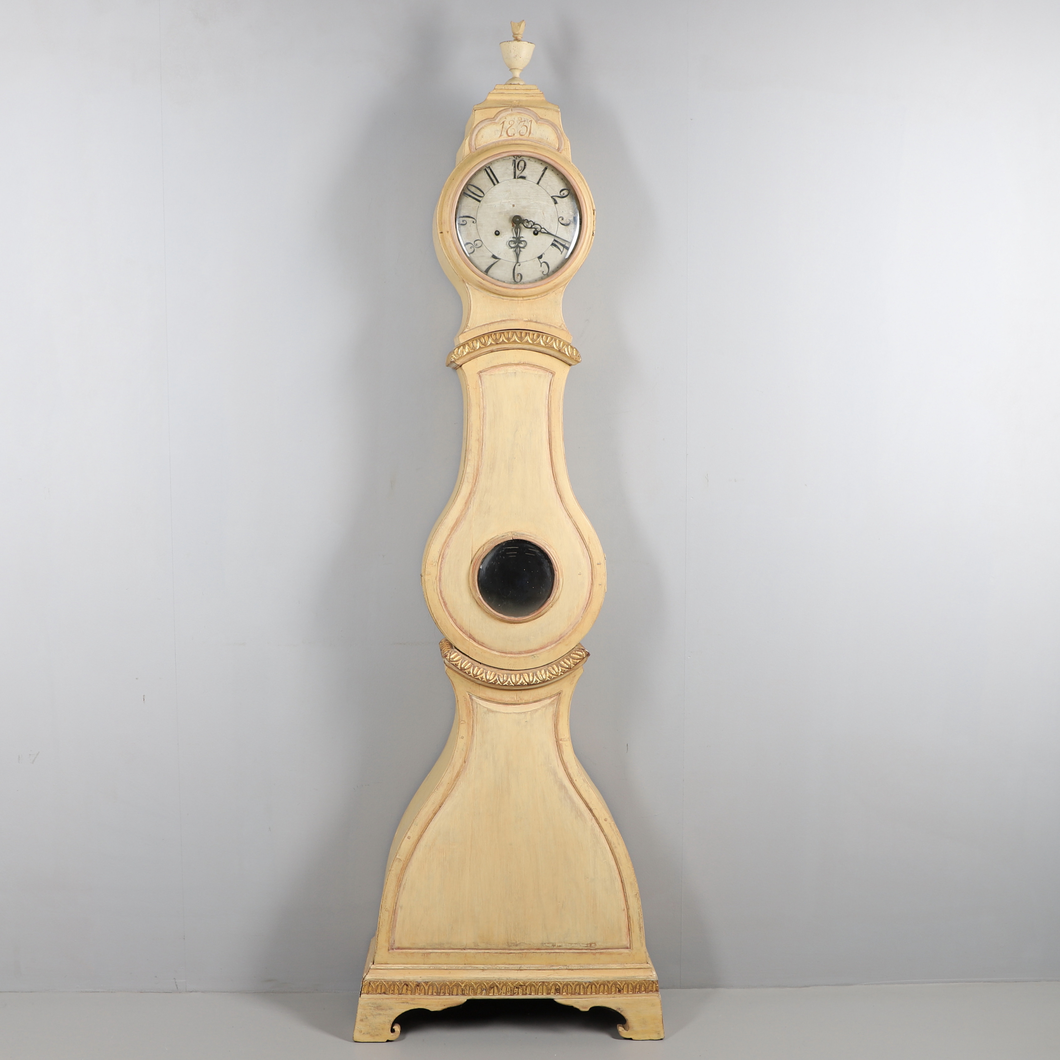 A 19TH CENTURY FINNISH 'COMTOISE' CLOCK, Ã–STROBOTHNIA REGION. - Image 2 of 26