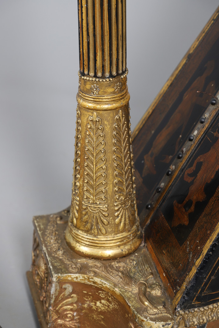 AN EBONISED AND GILTWOOD 'GRECIAN' HARP BY SEBASTIAN ERARDS. - Image 9 of 42