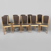 MARTIN DODGE - SET OF TEN ART DECO STYLE DINING CHAIRS.
