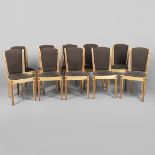 MARTIN DODGE - SET OF TEN ART DECO STYLE DINING CHAIRS.