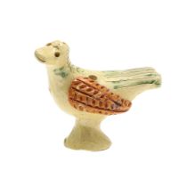 EARLY ENGLISH CREAMWARE BIRD WHISTLE.