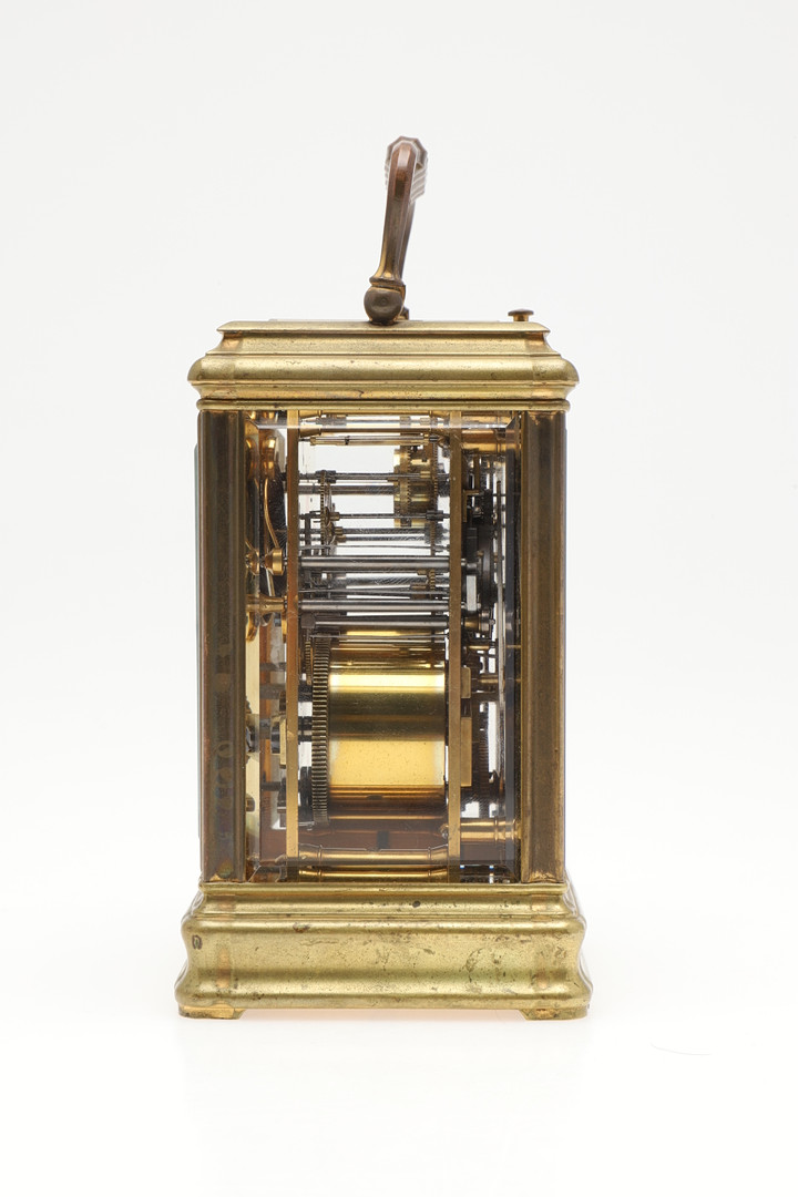 A FRENCH GRAND SONNERIE CARRIAGE ALARM CLOCK. - Image 2 of 8