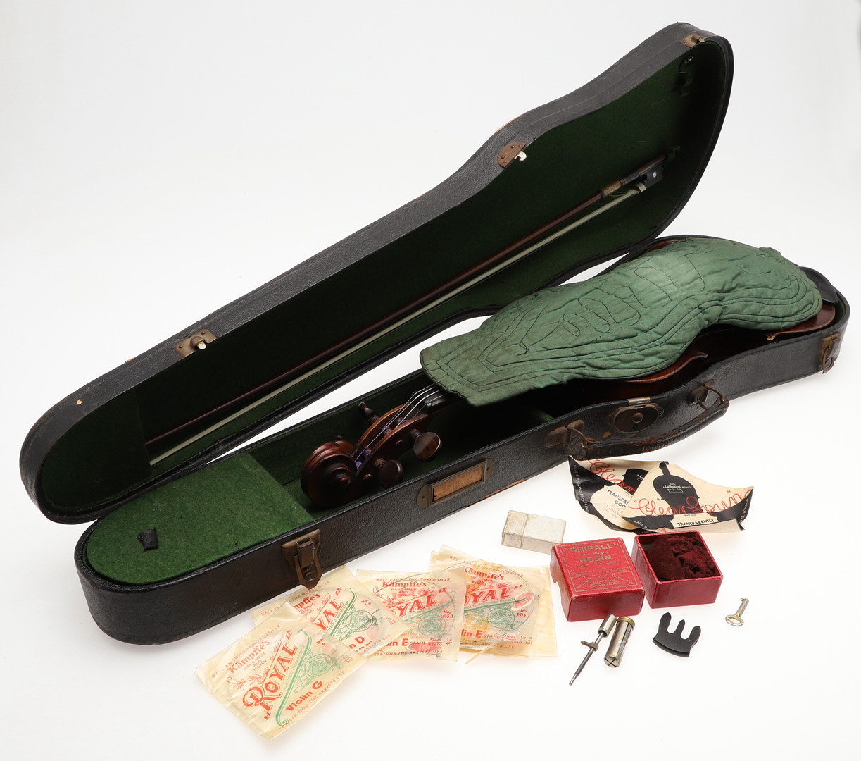 CASED ANTIQUE VIOLIN - AFTER MIREMONT. - Image 29 of 33