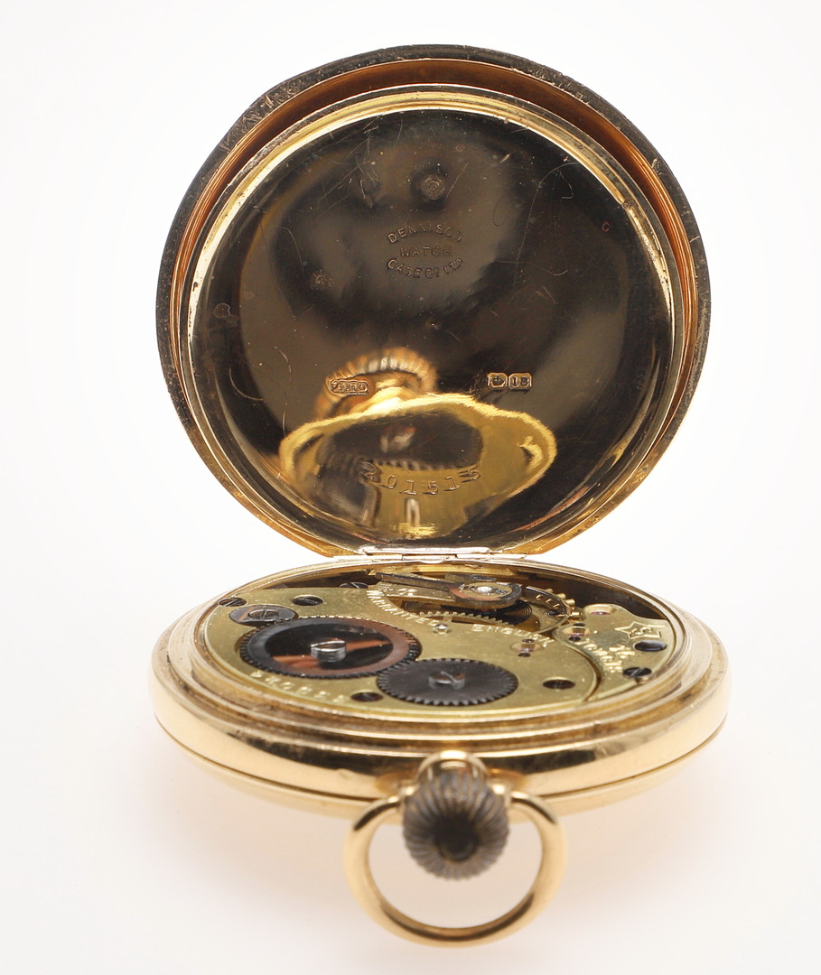 AN 18CT GOLD HALF HUNTING CASED POCKET WATCH BY BALSOM OF READING. - Bild 6 aus 8
