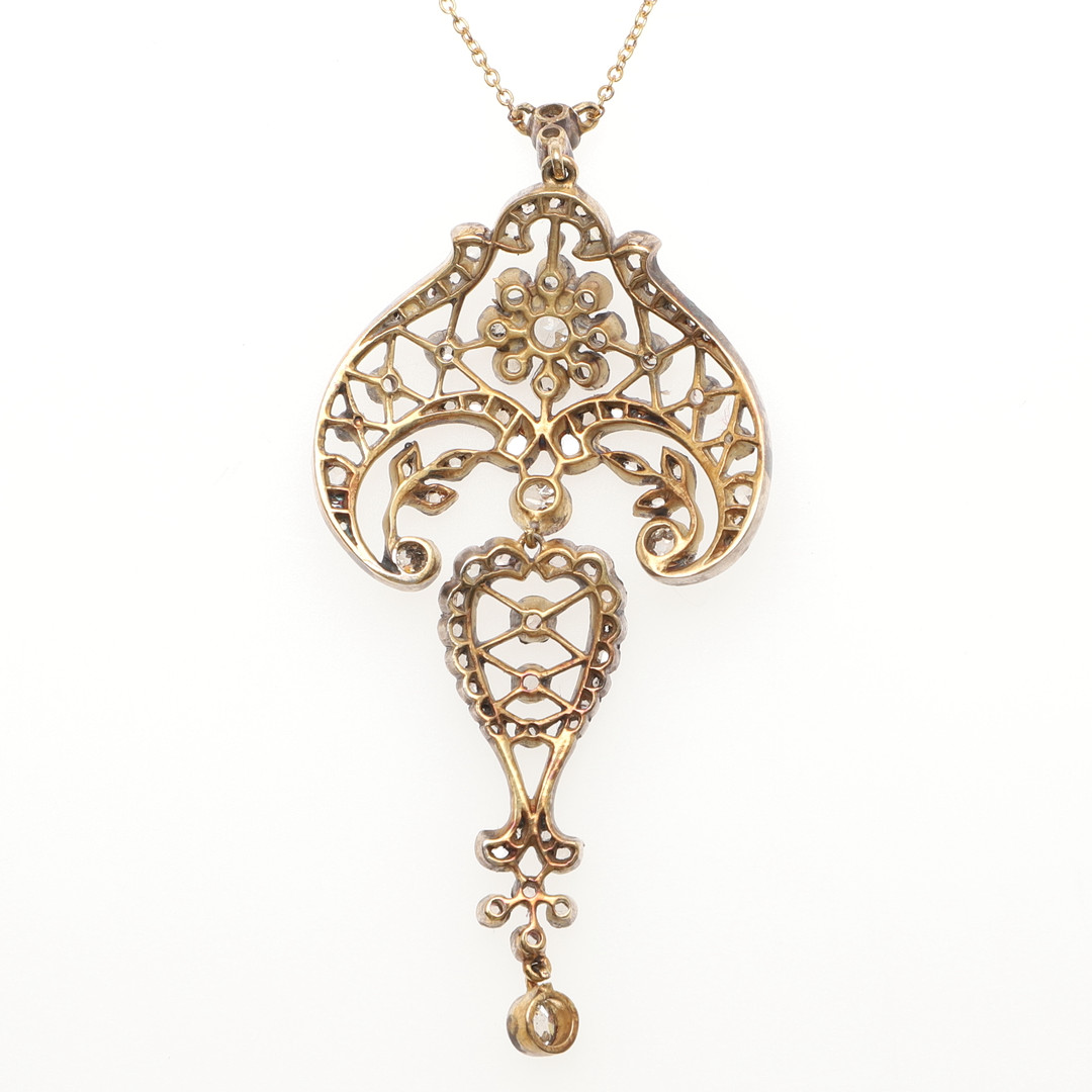 A DIAMOND PENDANT. - Image 2 of 3