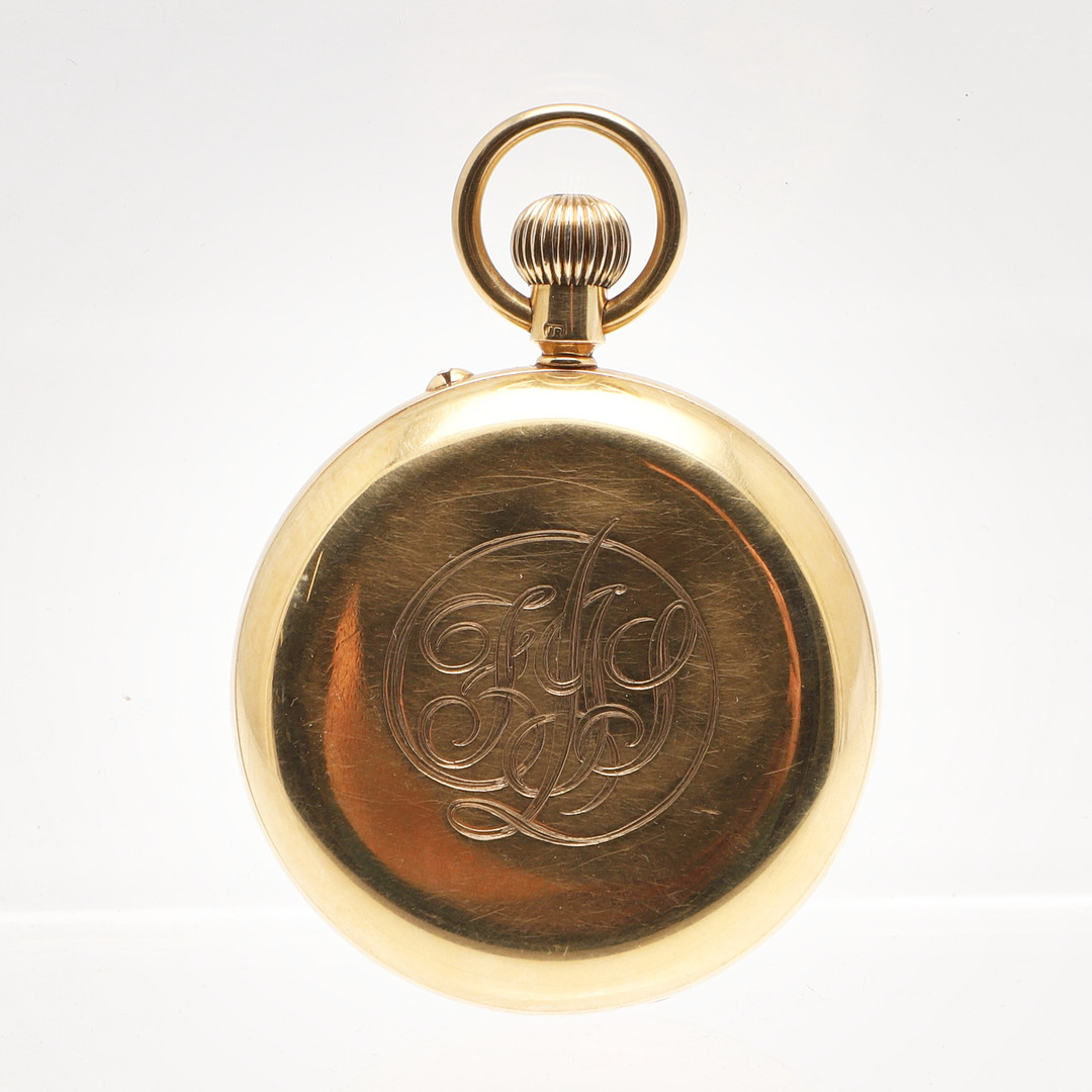 AN 18CT GOLD HALF HUNTING CASED POCKET WATCH BY DEPREE, RAEBURN & YOUNG, EXETER. - Bild 3 aus 5