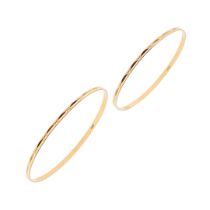 TWO 18CT GOLD BANGLES.