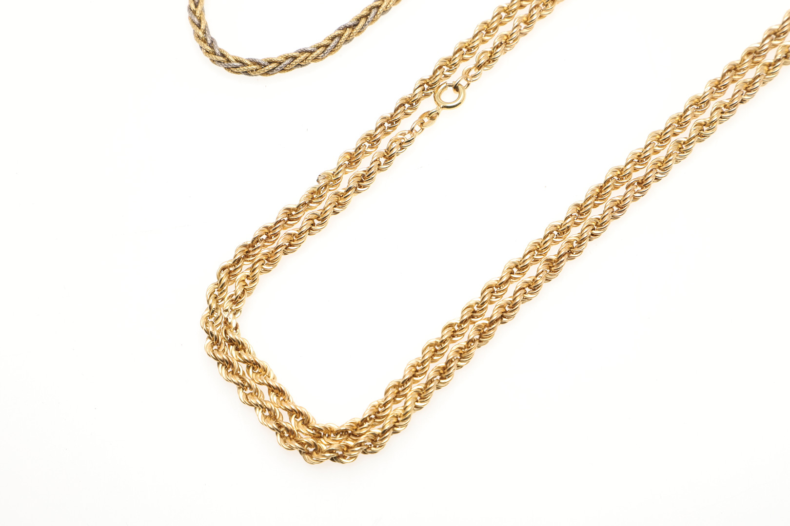 AN 18CT GOLD ROPE LINK NECKLACE. - Image 4 of 4