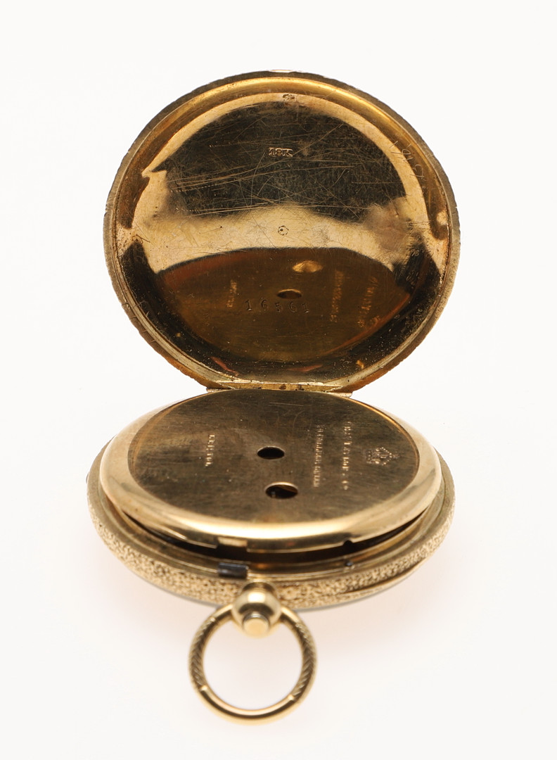 AN 18CT GOLD OPEN FACED POCKET WATCH. - Image 4 of 7