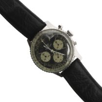 A GENTLEMAN'S STAINLESS STEEL NAVITIMER CHRONOGRAPH WRISTWATCH BY BREITLING.