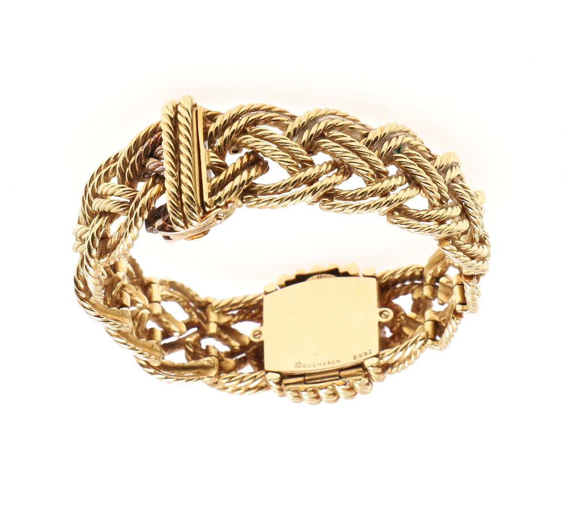 AN 18 CARAT GOLD BRACELET WATCH BY BOUCHERON. - Image 2 of 5