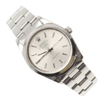 A GENTLEMAN'S STAINLESS STEEL OYSTER AIR-KING WRISTWATCH BY ROLEX.