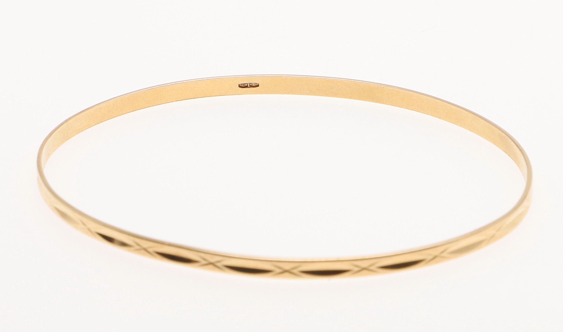 TWO 18CT GOLD BANGLES. - Image 3 of 4