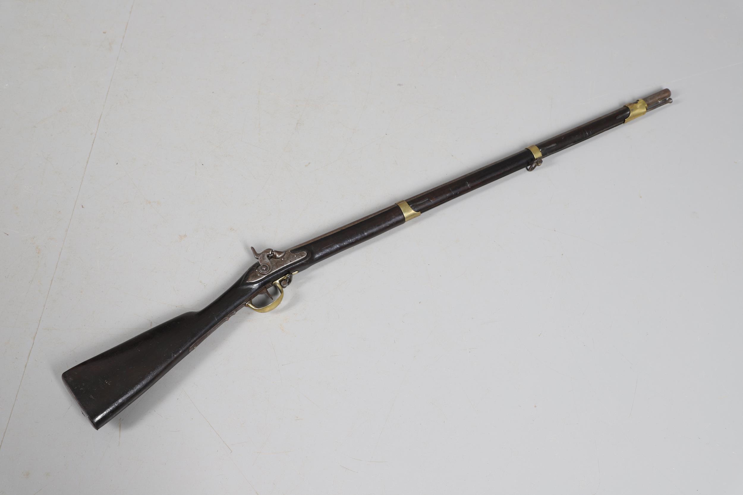 AN UNUSUAL MID 19TH CENTURY BAVARIAN ROYAL ARMY CADET'S PERCUSSION MUSKET. - Image 5 of 13