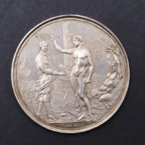 AN AWARD MEDAL FOR THE ACADEMY OF ANCIENT MUSIC, 1750.