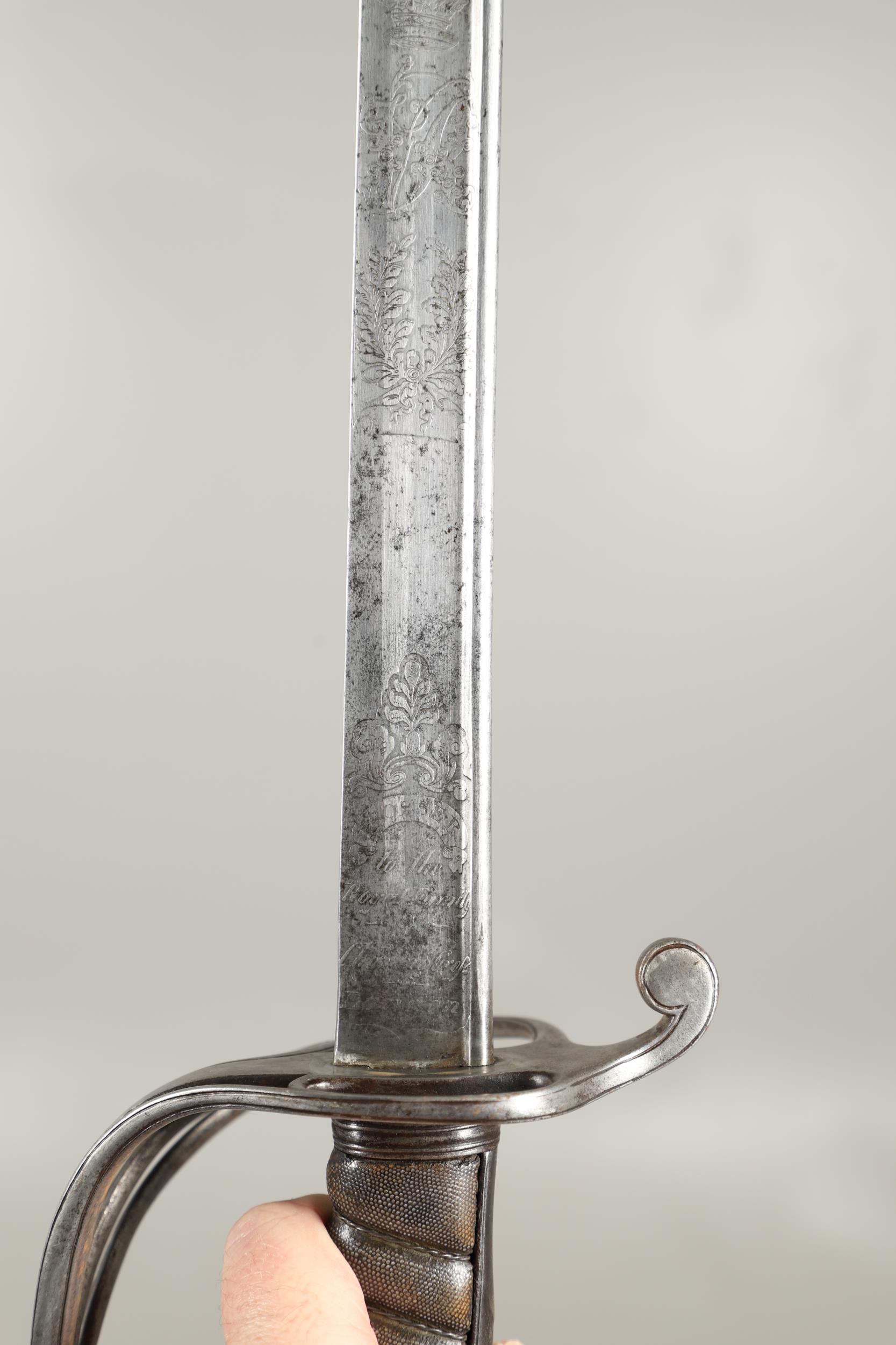 A CRIMEA PERIOD 1822 PATTERN LIGHT CAVALRY OFFICER'S SWORD AND SCABBARD. - Image 12 of 20