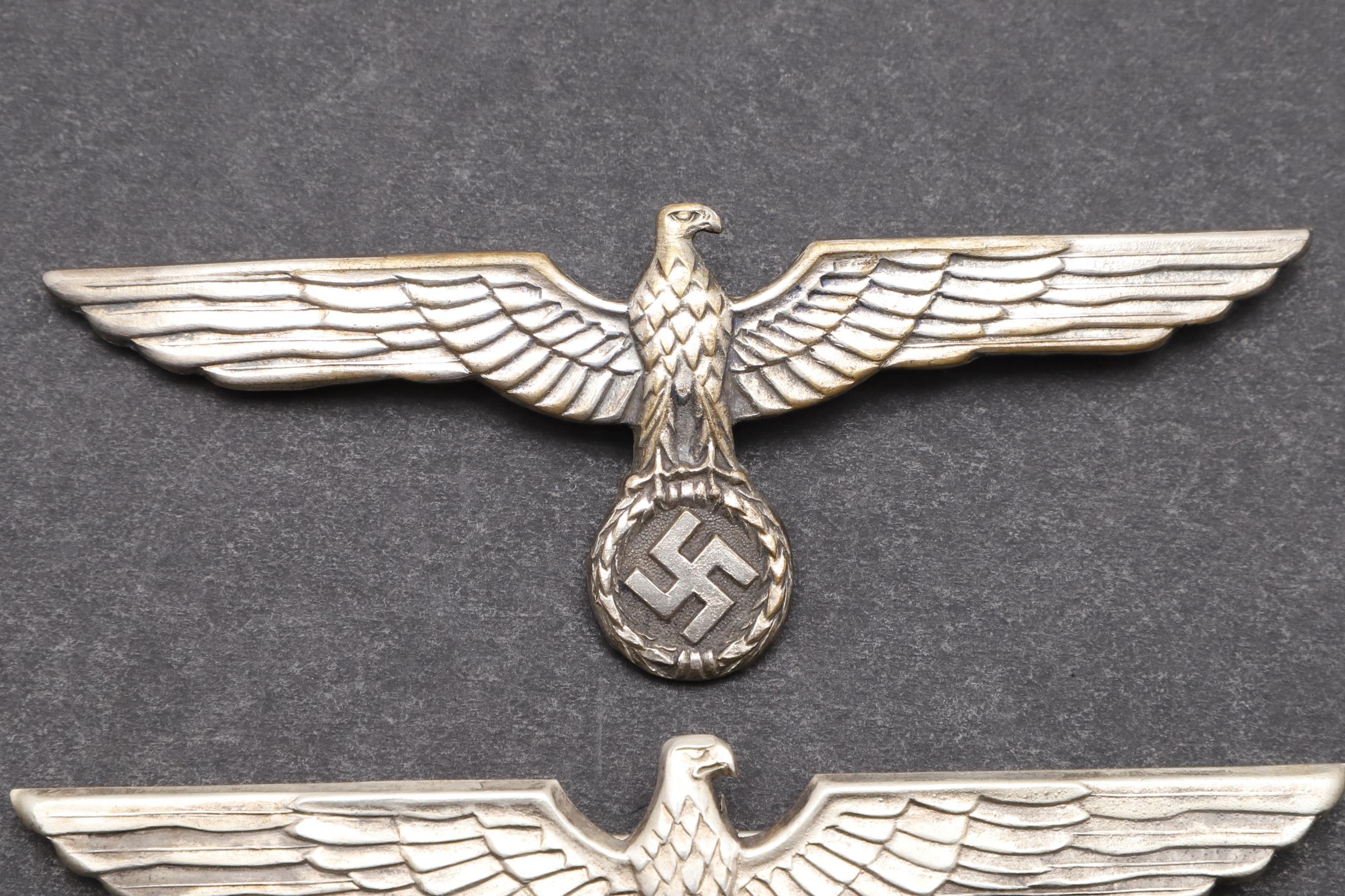 TWO SECOND WORLD WAR GERMAN ARMY OFFICER'S BREAST EAGLES. - Bild 3 aus 6