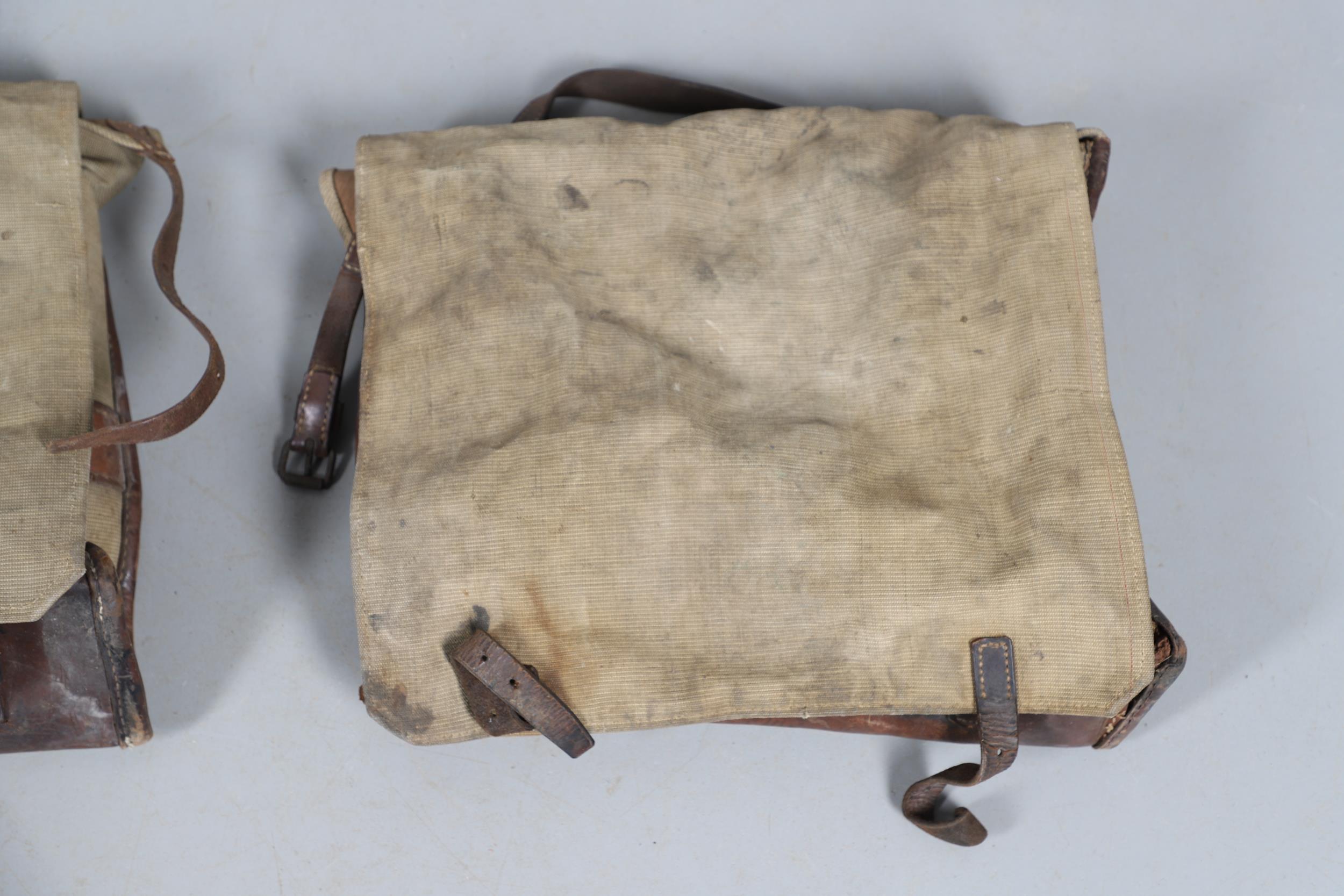TWO FIRST WORLD WAR PERIOD LEATHER AND CANVAS DOCUMENT CASES. - Image 3 of 9