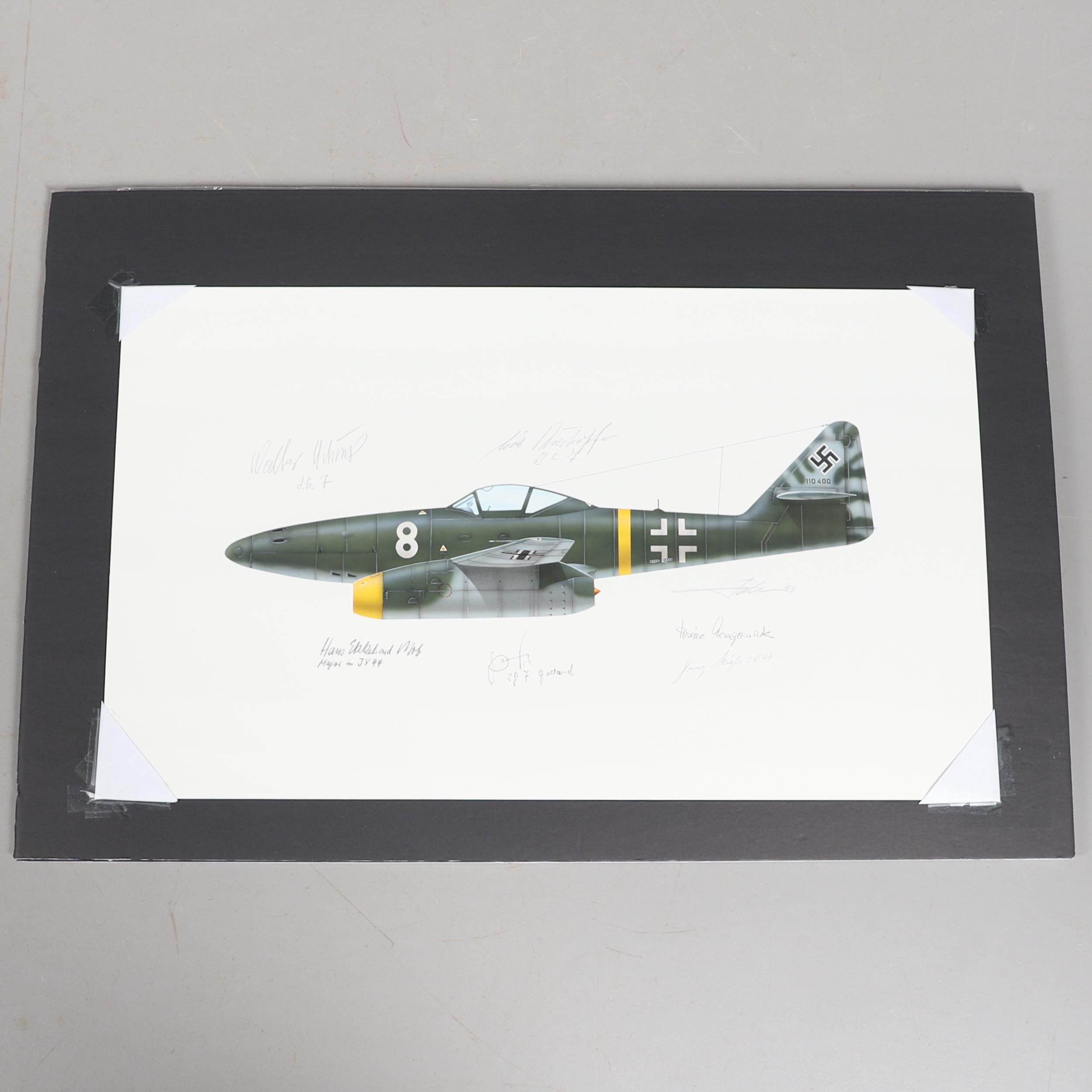 JOHN C. VALO, c.1963, MESSERSCHMIT Me-262A-1. WITH VARIOUS SIGNATURES. - Bild 2 aus 8