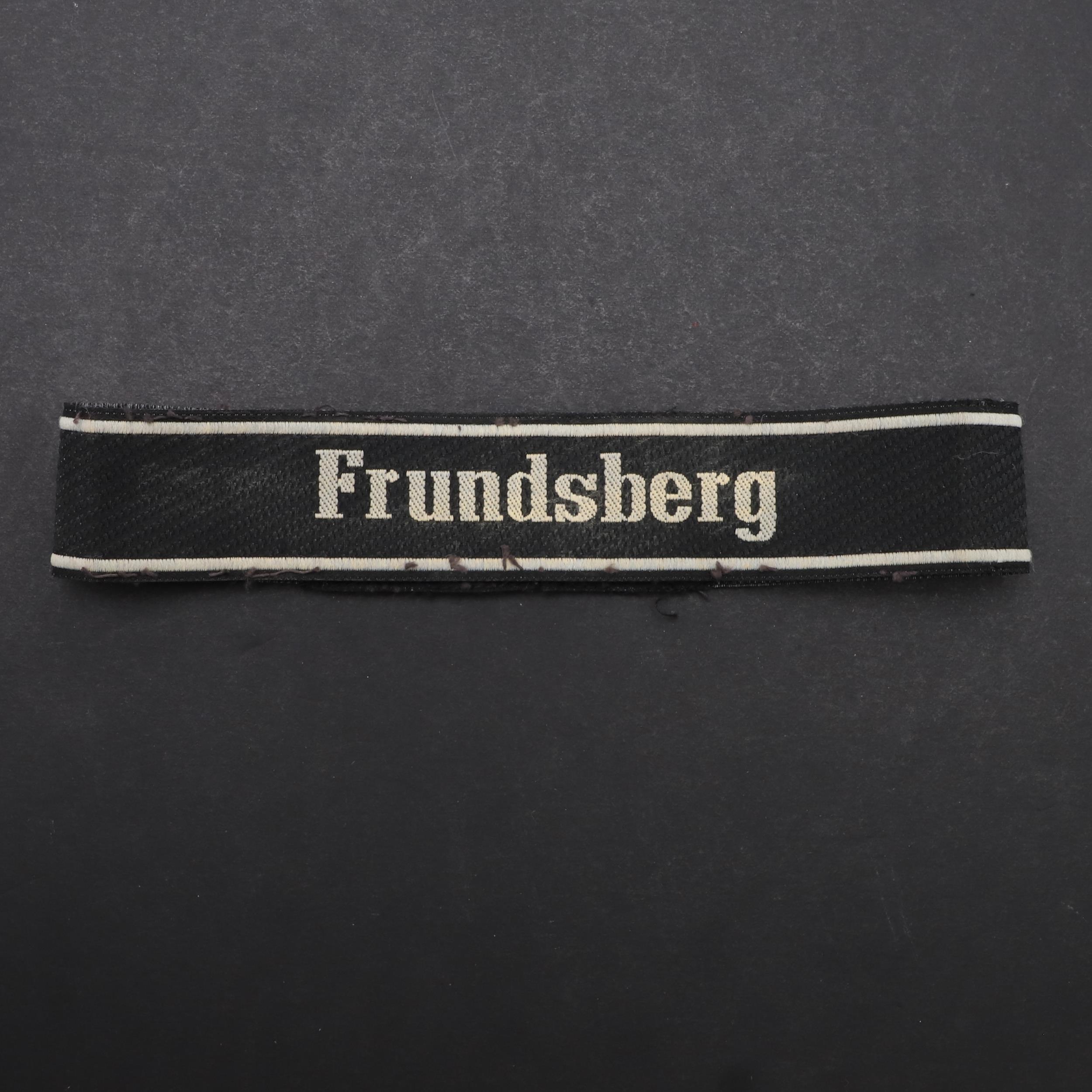 A SECOND WORLD WAR WAFFEN-SS 'FRUNDSBERG' CUFFBAND.