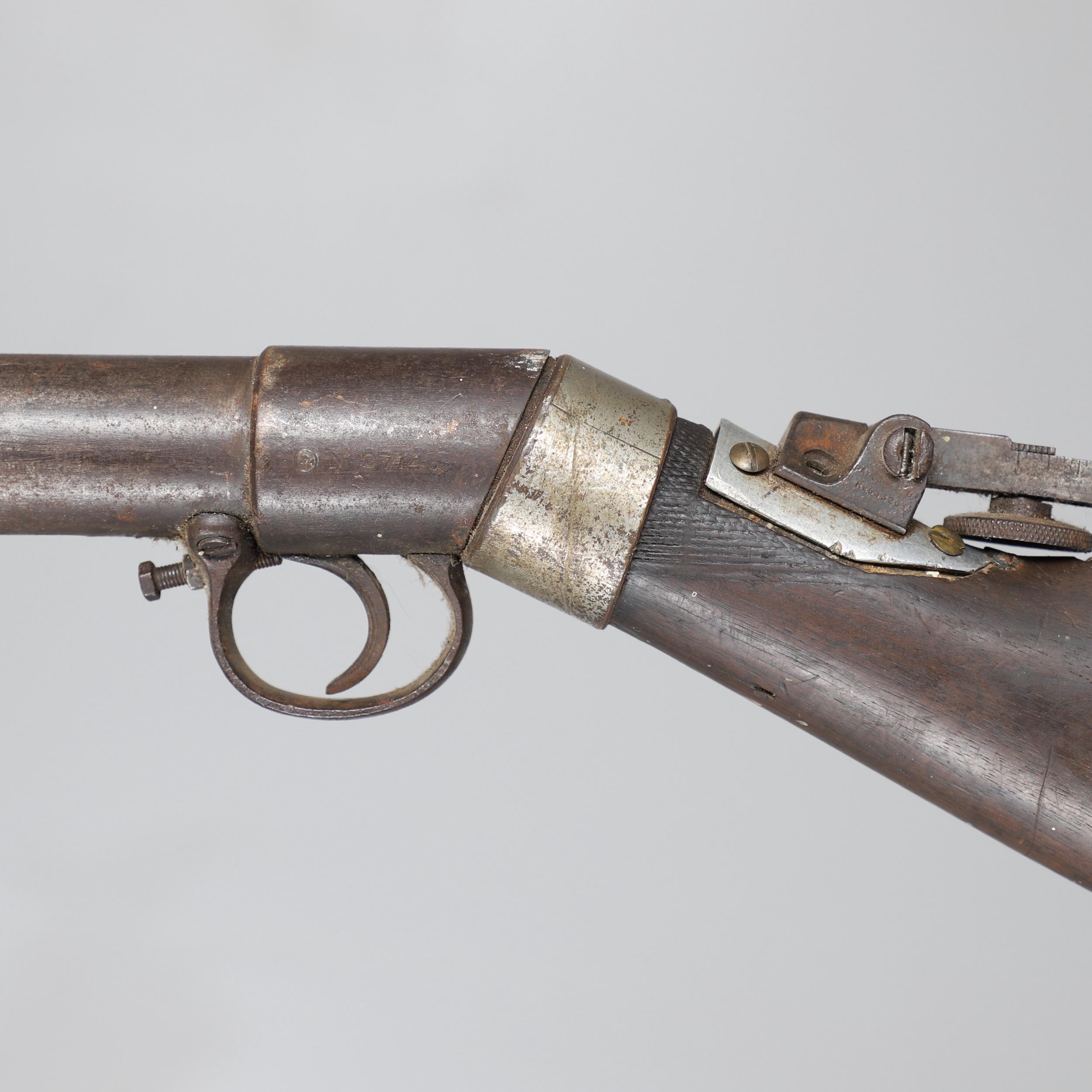 AN EARLY BSA IMPROVED MODEL D 0.177 AIR RIFLE. - Image 2 of 15