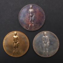 A SET OF THREE HISTORIC MEDALS FROM THE EXPOSITION UNIVERSELLE AND INTERNATIONALE, BRUSSELS 1958.