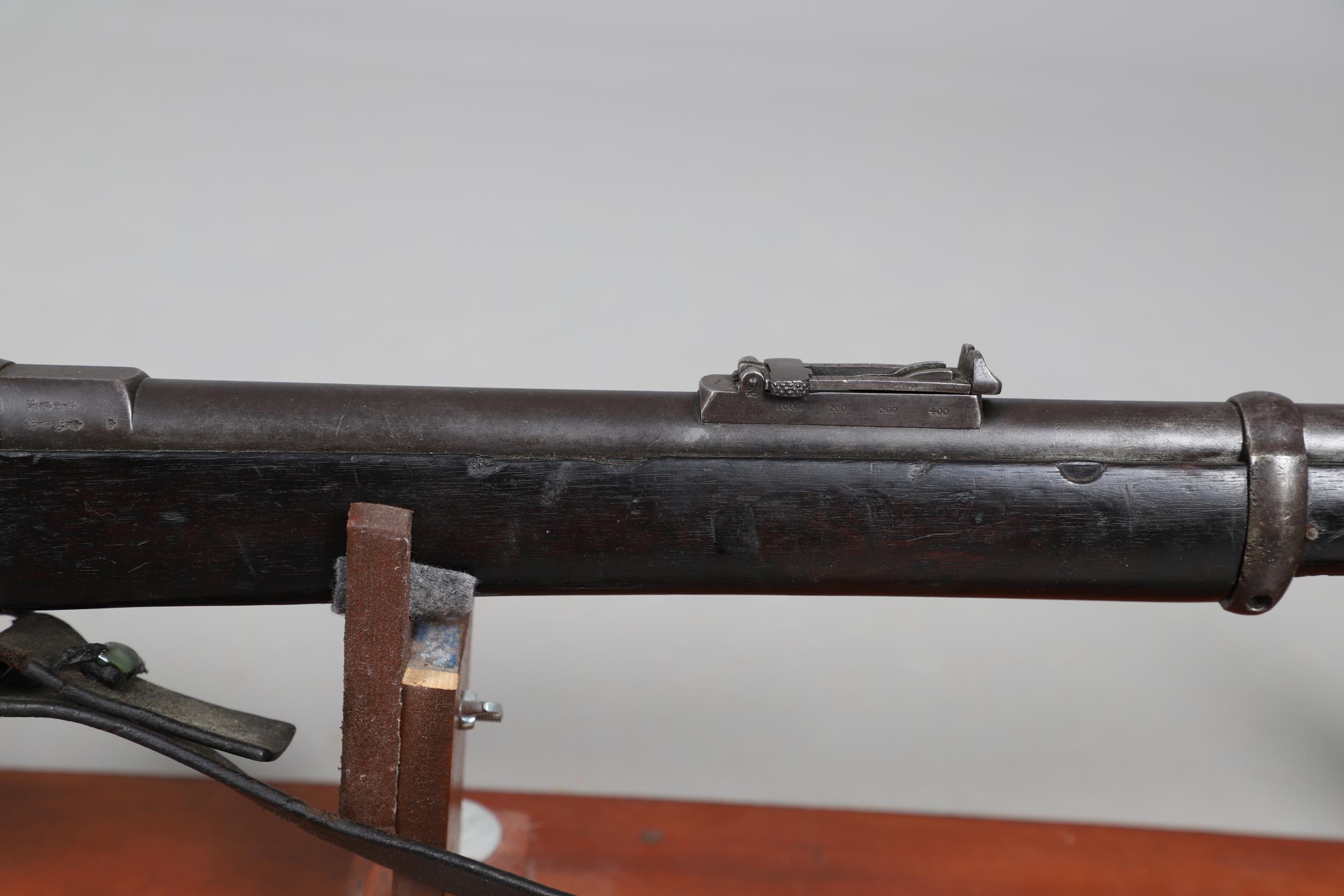 AN ENFIELD MARTINI HENRY MARK IV MILITARY RIFLE. - Image 13 of 21